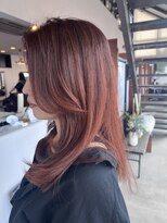 リドル ヘアー 駒生店(Riddle HAIR) 艶感ピンクブラウンロングレイヤー