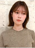 切りっぱなしボブ 外ハネ レイヤーボブ くびれレイヤー