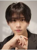 シースルーマッシュ ラウンドマッシュ韓国風黒髪