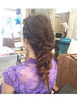 ヘアーアンドネイルサロンブルー(hair & nail salon BLUE)&nbsp;編みおろしヘアー☆