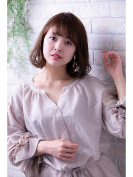 ヘアーアートシフォン 池袋西口店(Hair art chiffon) マッシュヘルシーレイヤー3Dカラーナチュラルボブくせ毛風パーマ