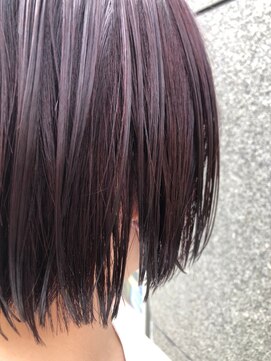 モルニ(MORNI) ラベンダーカラー_マロンベージュ Aラインボブ かきあげ