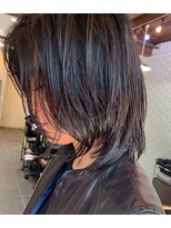 ナタン 自由が丘(NATHAN)&nbsp;シースルーバンク×グレーベージュ×シルキーベージュ×ショート