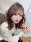 イエベベージュ☆小顔に見えるくびれスタイル☆シースルーバング