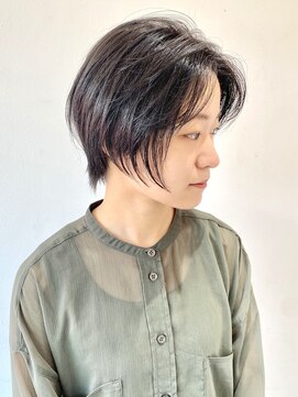 フォーク FOLK 【FOLK】透明感ダークグレージュ☆似合わせ前下がりショートボブ