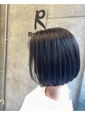 ワンレングスボブ×前髪なしショート/20代30代40代50代