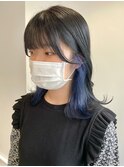 インナーカラーイヤリングカラーブリーチ髪質改善トリートメント