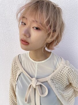 サンド 表参道(sand) ショートボブパーマ20代30代40代イヤリングカラー大人可愛い