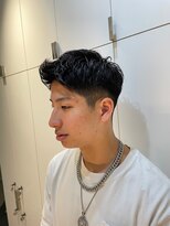 ガリカ シーム(Gallica/SEAM)&nbsp;【翁長孝輔】爽やかアップバング/黒髮ツーブロック刈り上げ