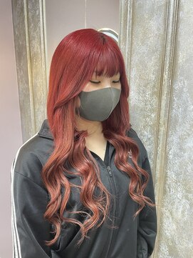 ガルボヘアー 名古屋栄店(garbo hair) #ガルボ#ハイトーン#エクステ#レッドカラー#ギャル#10代#20代