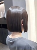 髪質改善縮毛矯正ボブ顔周り前髪韓国ミニウルフレイヤーカット柏