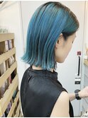 【cuzKLUB】ブリーチターコイズブルーボブ【池袋】