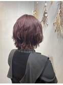 ショートウルフ/髪質改善/ピンクベージュ/Aujuaトリートメント