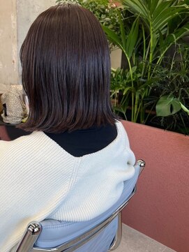 キャラハーフ 池袋東口店(KYARA HALF) 外ハネミディアム/黒髪/グレージュアッシュ/南池袋a