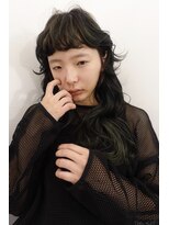 レコ 渋谷(LECO)&nbsp;黒髪ロングレイヤー顔まわりカット