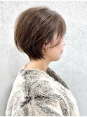 ツヤ感くびれショート×オリーブアッシュ【シン】