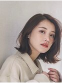 レイヤーカット/ウエットヘア/オリーブベージュ/表参道/表参道駅