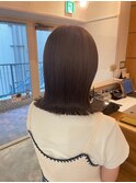 アッシュグレージュ/アッシュベージュ/切りっぱなしミディアム