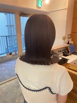 クラップス 綱島店(CLAPS) アッシュグレージュ/アッシュベージュ/切りっぱなしミディアム