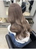 韓国 くびれロング レイヤー ワンホンヘア 小顔前髪