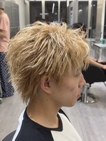 ビカムメンズヘアー 栄店(become men's hair)&nbsp;ハイトーンスパイキーウルフトリプルカラーブリーチ短髪