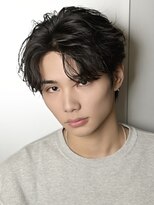 ルーシー 渋谷(LUCEY) センターパートフェザーパーマシャドウパーマメンズパーマ