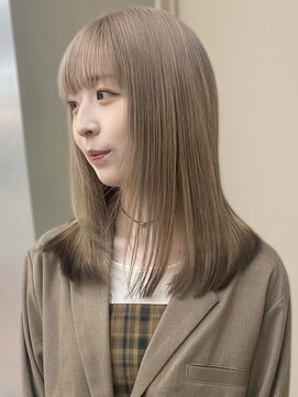 PARK LANE ICI yeven.anx ブリーチ/ダブルカラー/ハイライト/縮毛矯正/髪質改善 ブリーチダブルカラーショートボブ縮毛矯正前髪ストレートパーマ