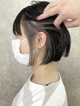 サンクマーケット 渋谷(cinq MARKET) 渋谷インナーカラータッセルボブ切りっぱなしボブケアブリーチ◆