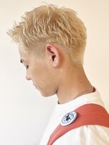 モリオフロムロンドン 松戸店(Morio from London)&nbsp;【松戸 アイダ】ブリーチハイトーンカラー×メンズショート