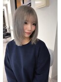 ブリーチ×オリーブグレージュ◎30代40代大人ボブ
