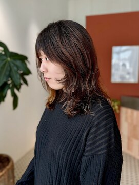 エコール(EcorE) 顔まわりが可愛いミディアムウルフ