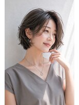 アッシュ 学芸大学店(Ash) ショートボブ/大人女性/グレーアッシュ/白髪ぼかし/脱白髪染め