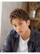 MEN's Baguz MEN'Sカット/ MEN'Sパーマ/ MEN'Sカラー 無造作スパイラルマッシュ束感パーマメンズショート20代30代