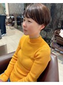ミルクブラウン白髪ぼかし×大人コンパクトショート7.25