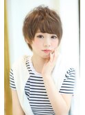ナチュラル×フェミニンな大人ショートパーマ 