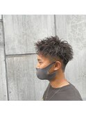 ツイストスパイラルパーマ ショートアップバング