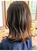 簡単外ハネミディアム◎会話のいらない美容室mute(ミュート)