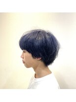 イーチ ディー ヘアーアンドトータルビューティー(each dee hair&total beauty) ブルー×マッシュ