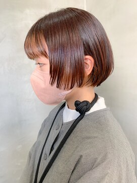 テトヘアー(teto hair) 前上りボブ、ボブウルフ、ワイドバング、インナーカラー