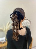 【ツイン編みおろし】自由が丘/自由が丘駅/ヘアセット/早朝