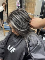 ラフ(LAFF) #バレイヤージュ#グレージュカラー#ボブウルフ#ココアベージュ