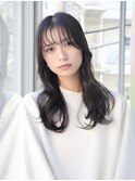 アッシュブラック/くびれカール/レイヤーロング/SOLセンター南