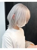【GEEKS渋谷】ホワイト/ハイトーン/ウルフカット/イメチェンヘア