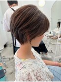 オール世代◎小顔に見えるショートボブ丸みレイヤー