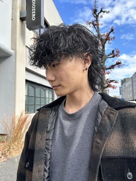 チャプター 問屋町(chapter) 波巻きツイストスパイラルマレットヘアウルフカット眉毛カット