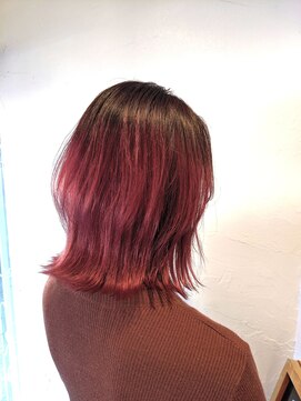 ヘアリゾート アジアグランデ(Hair Resort Asia grande) 【MASA】外ハネミディ・ワインレッド【grande武蔵浦和】