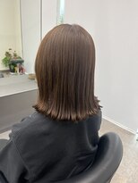ガルボヘアー 桟橋店(garbo hair)&nbsp;ボブ　外はね　大人女子　透明感カラー