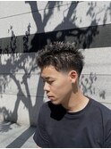 束感刈り上げビジネス七三ツーブロックアップバングpdamjw