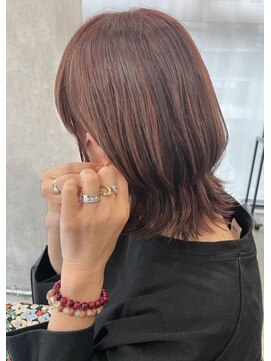 ナインセンス 下北沢(9_________nine sense) くびれボブ×白髪ぼかしピンクブラウン【下北沢】