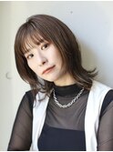 大人女性のハイライト白髪ぼかし